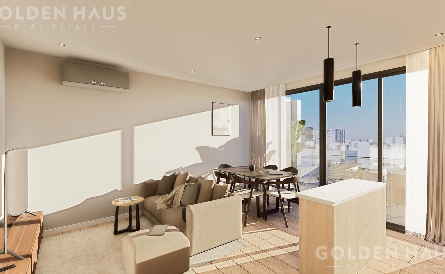Departamento tres ambientes en venta en Coghlan con dos baños full amenities