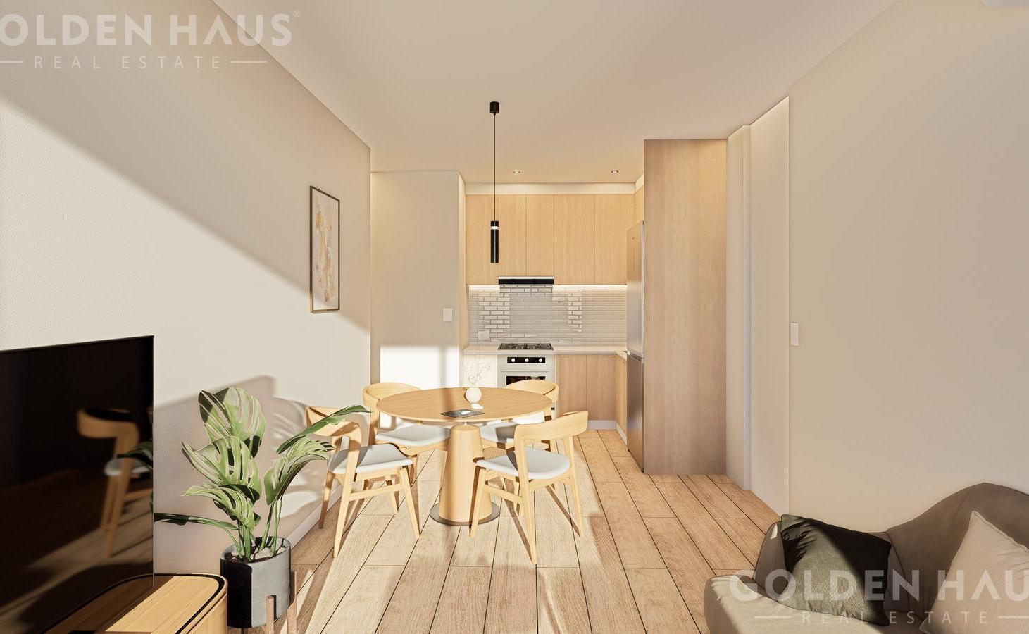 Departamento dos ambientes en venta en Coghlan con baño y toilette full amenities