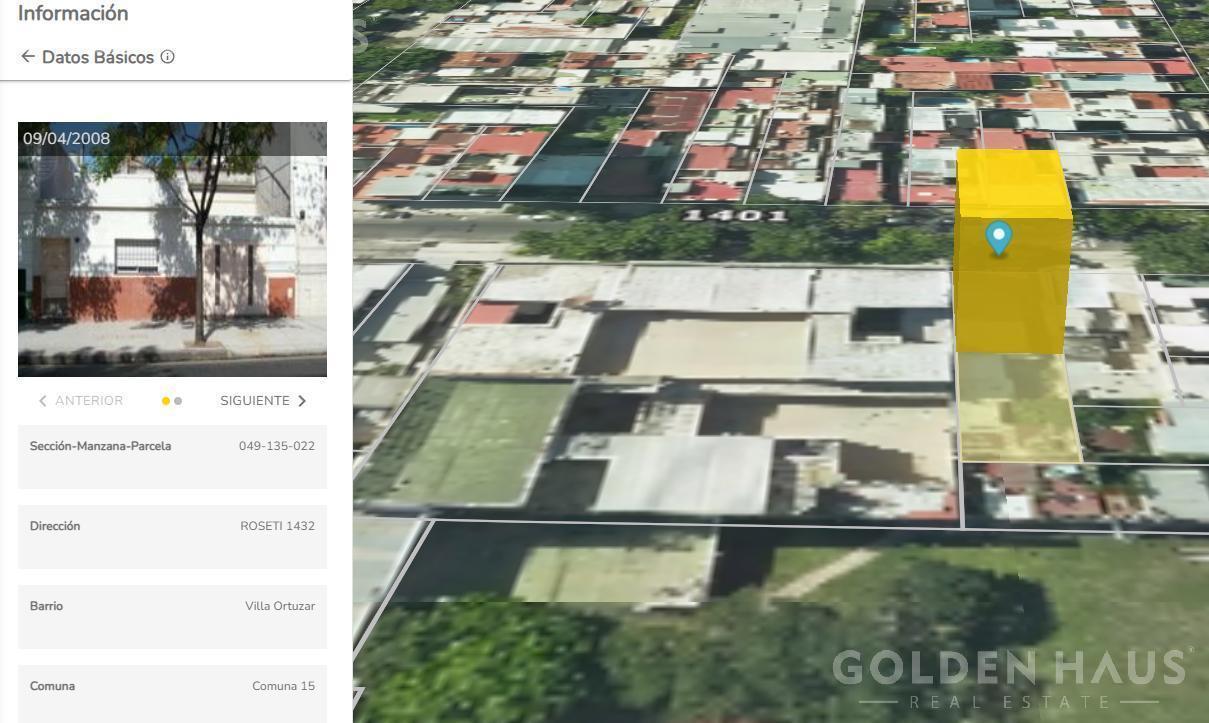 Lote 9.17 x 35m2 en la mejor zona de Villa Ortuzar