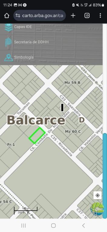 Terrenos en Venta en Balcarce 2