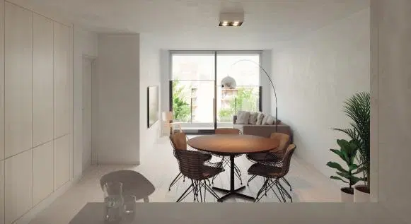 Departamento dos dormitorios con balcon Pichincha Rosario 3