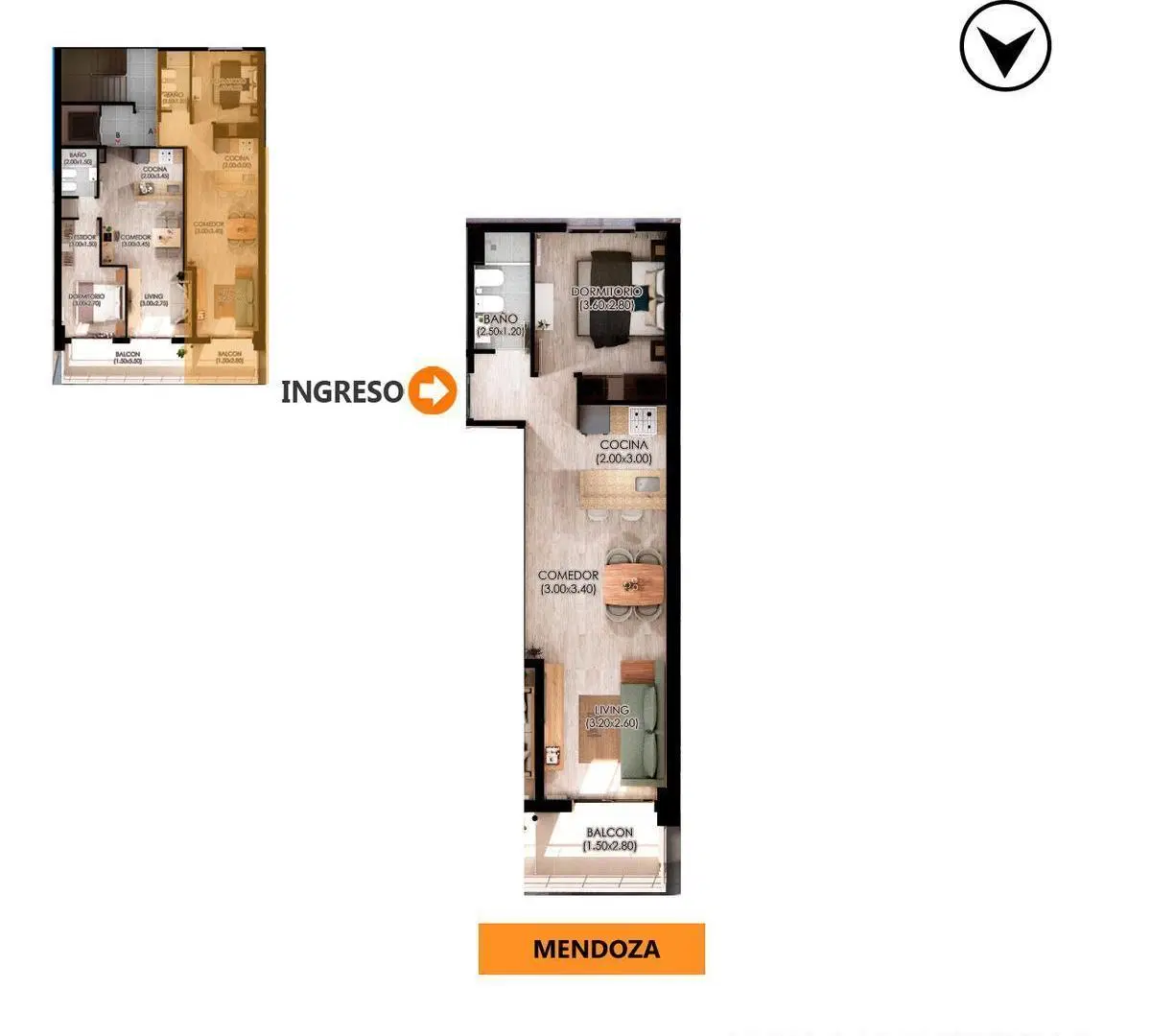 Venta Departamento un dormitorio Centro Rosario 5