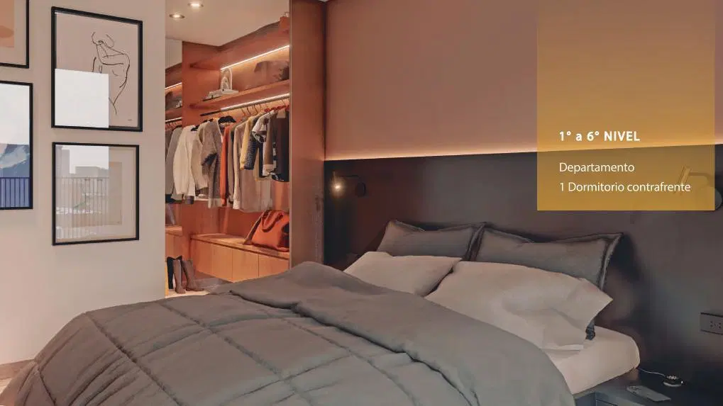 Departamento dos dormitorios con terraza en venta Abasto 5