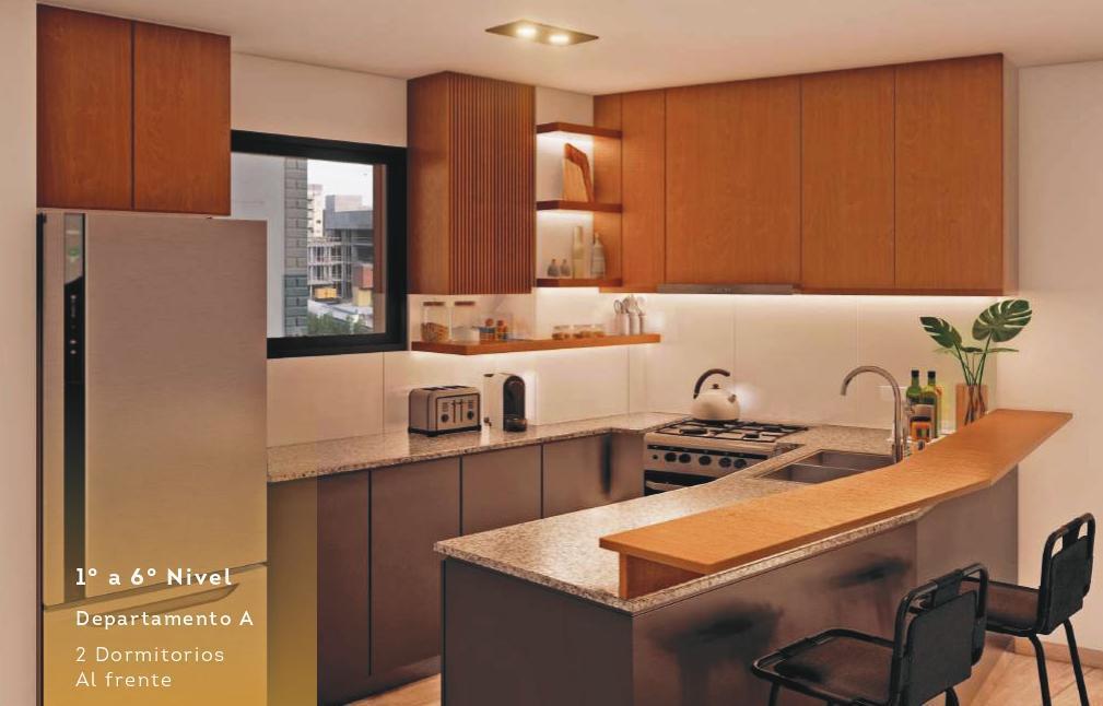 Departamento dos dormitorios con terraza en venta Abasto