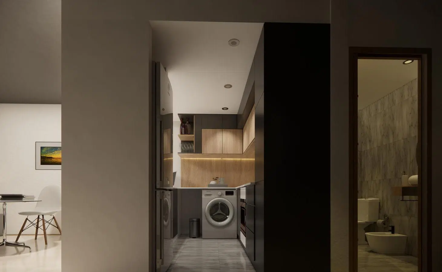 Monoambiente en venta con balcón en centro Rosario 4
