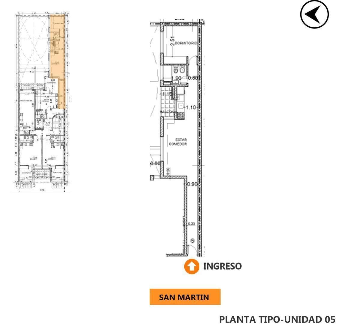 Departamento un dormitorio en venta Martin