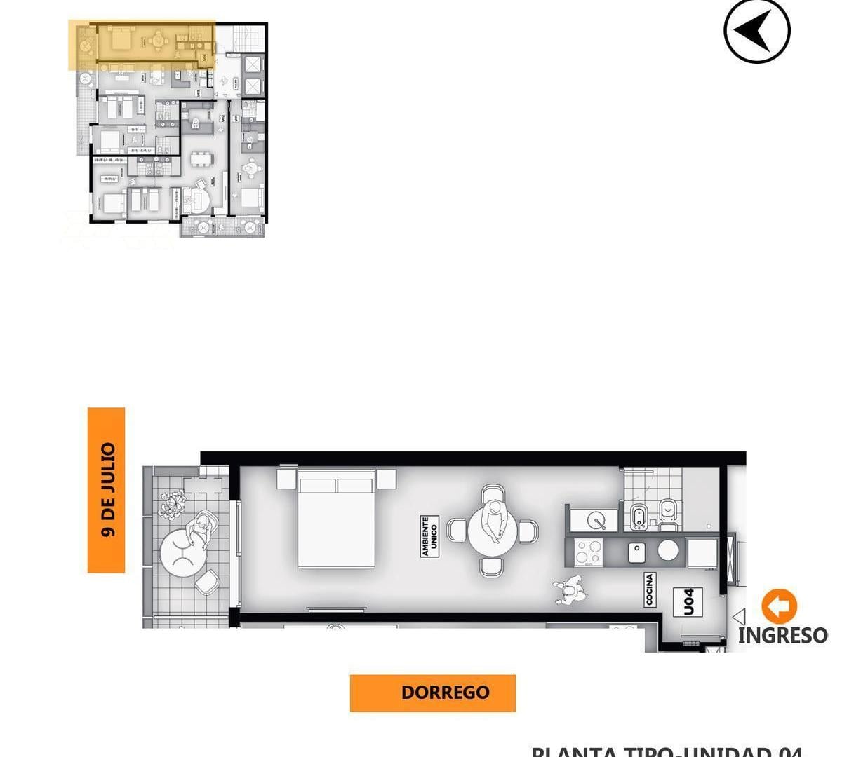 Departamento monoambiente en venta Centro Rosario