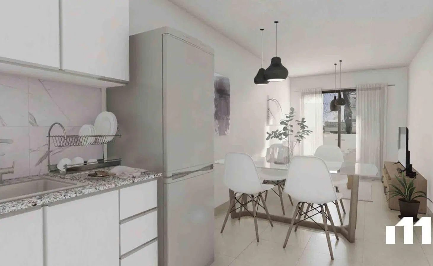 Departamento un dormitorio al frente en venta Abasto Rosario 5