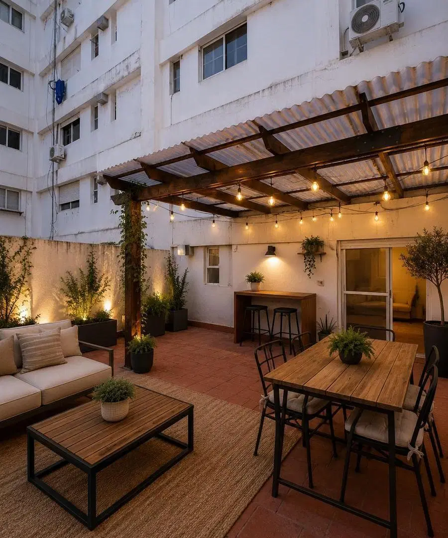 Departamento monoambiente con patio en venta Centro Rosario 8