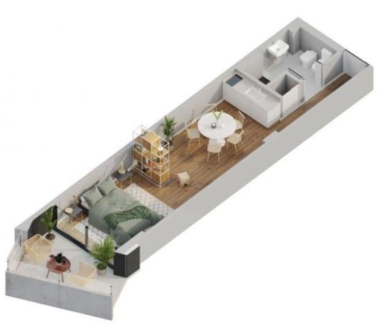 Venta, Departamento, Monoambiente, Balcón, Amenities, Palermo.