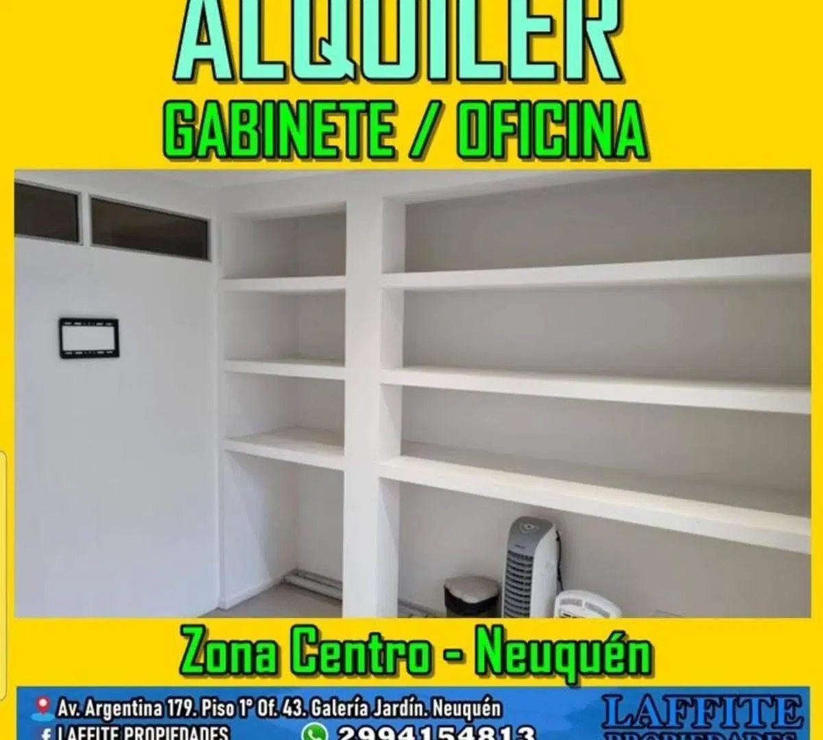 LAFFITE PROPIEDADES ALQUILA BOX- OFICINA. Zona Centro. Neuquén. 5