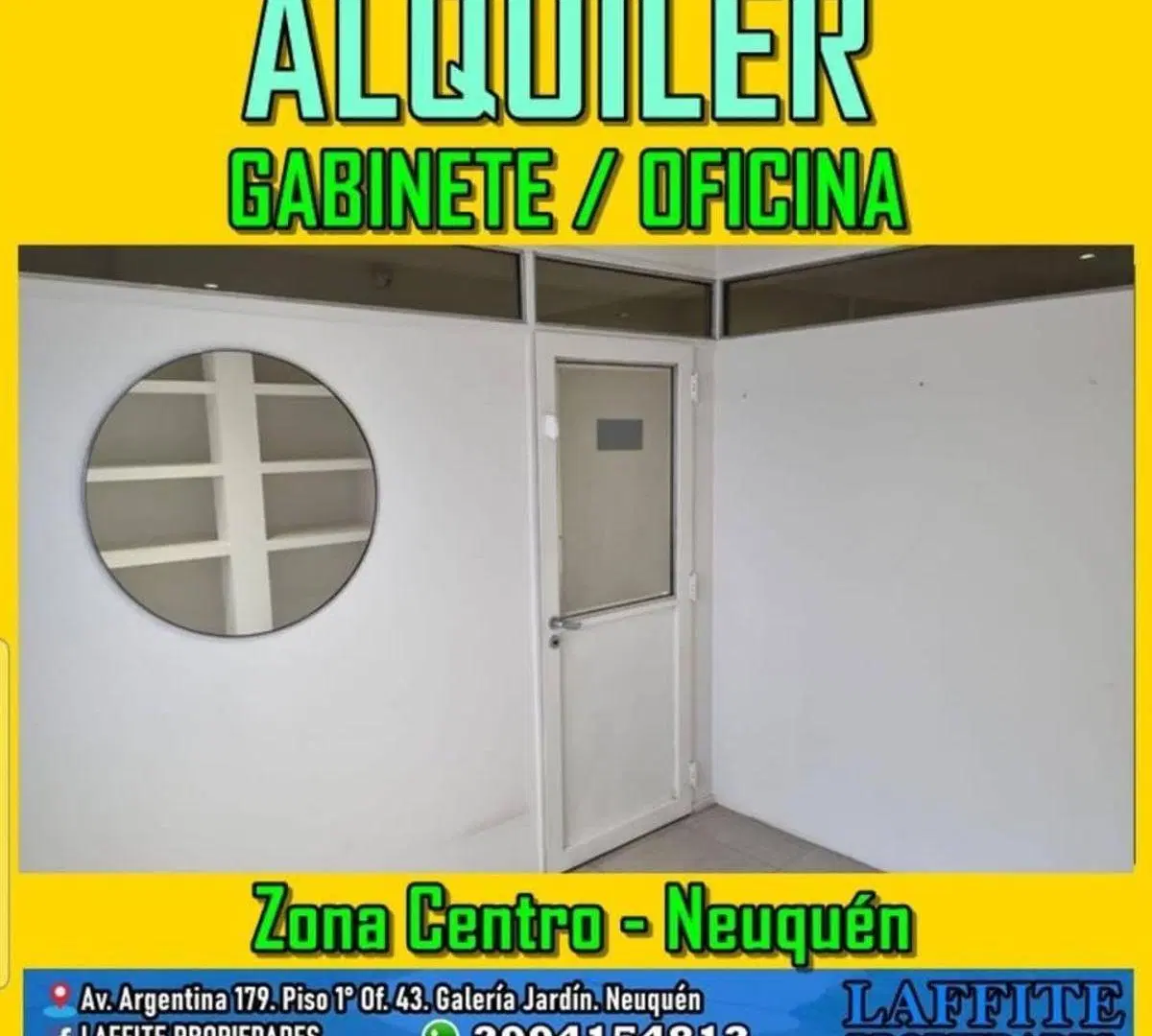 LAFFITE PROPIEDADES ALQUILA BOX- OFICINA. Zona Centro. Neuquén. 4