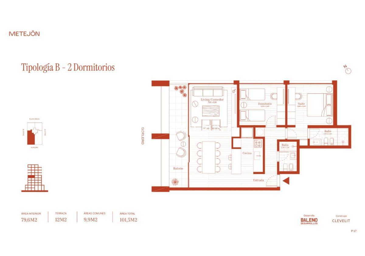 Apartamento de 2 dormitorios en Metejón