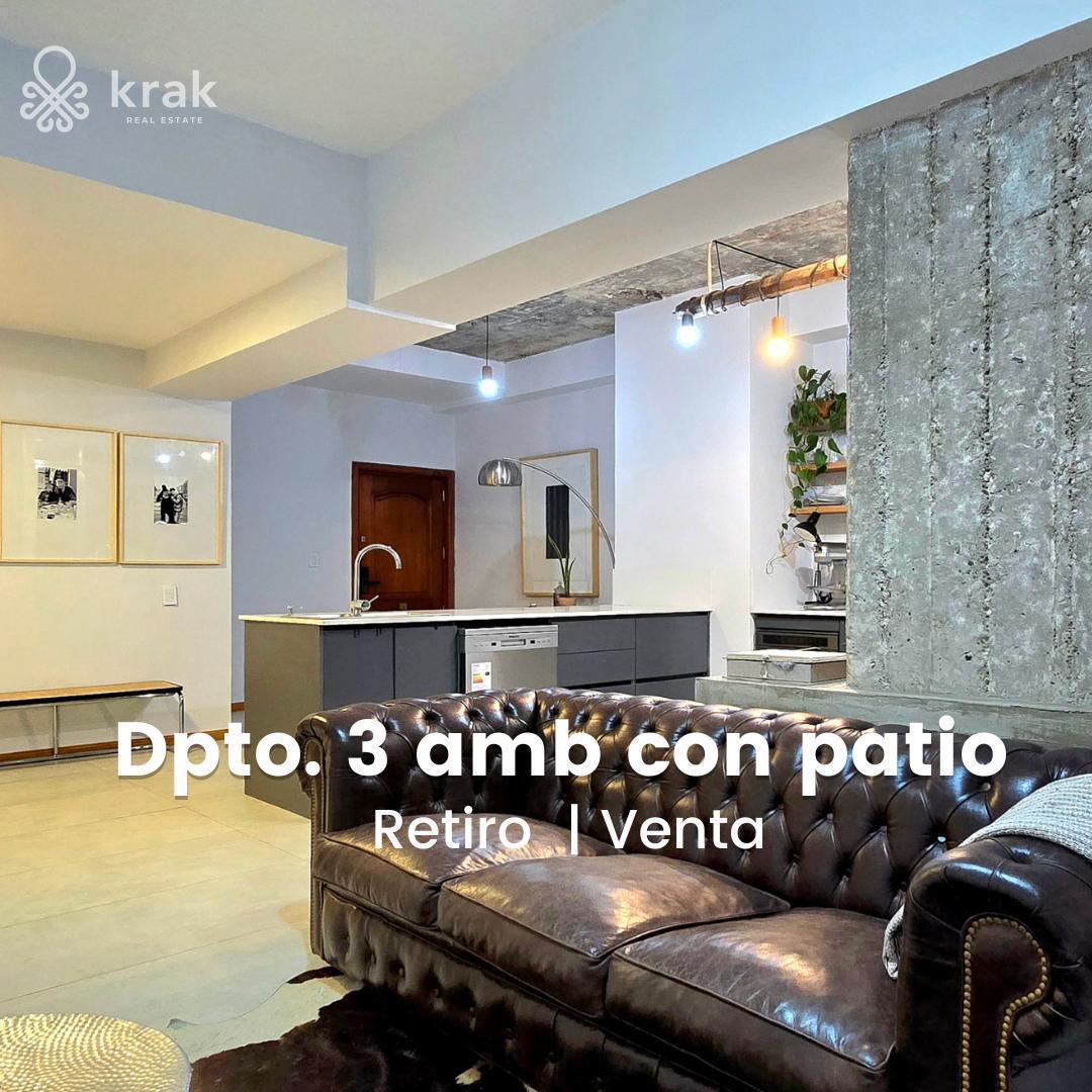 Venta departamento 3 ambientes con Patio en Retiro