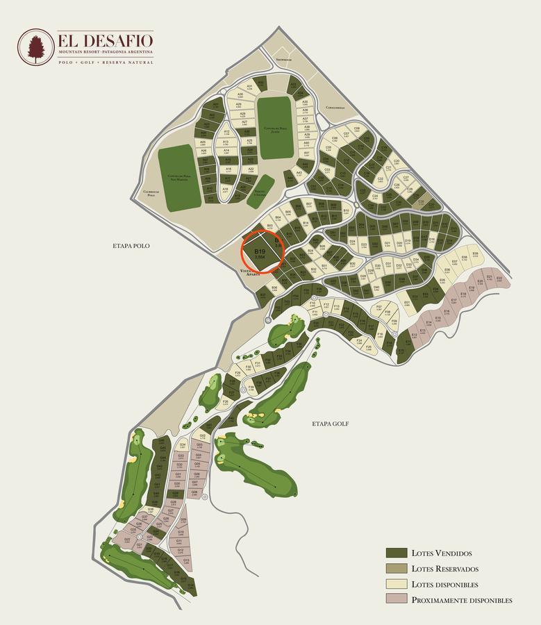 Venta Lote 3016 m2 en el Desafio Resort - San Martin De Los Andes