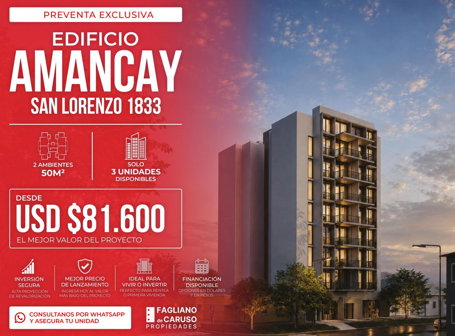 Foto de ️PREVENTA EXCLUSIVA | EDIFICIO AMANCAY | San Lorenzo 1833 | San Miguel, imagen 1