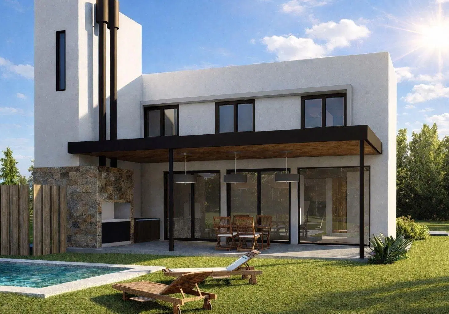 Casa en construcción. Tres dormitorios. Pileta. 5