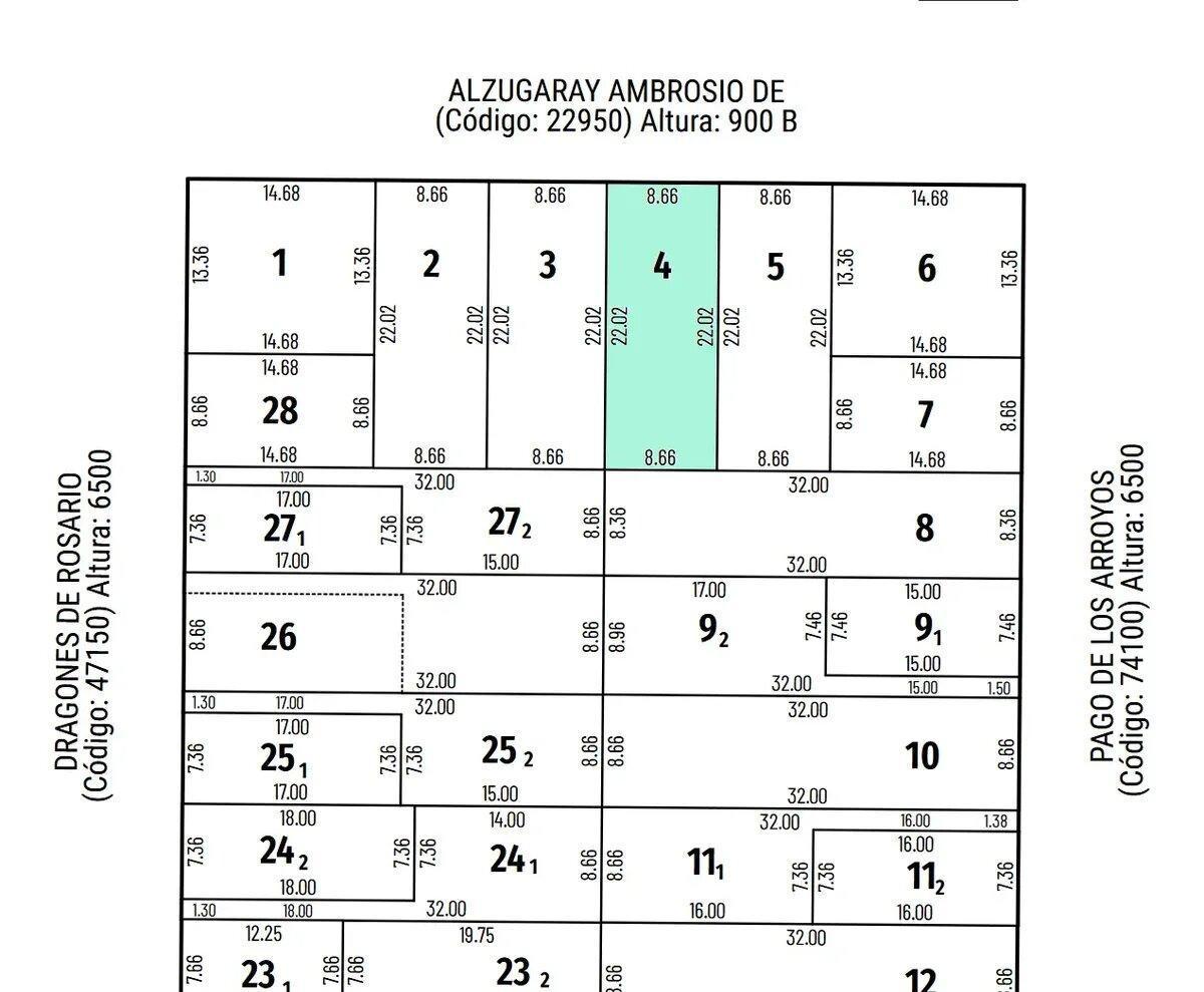 Foto de Terreno En Venta De 191m2 Ubicado En Alzugaray 900 Barrio Irigoyen, imagen 4