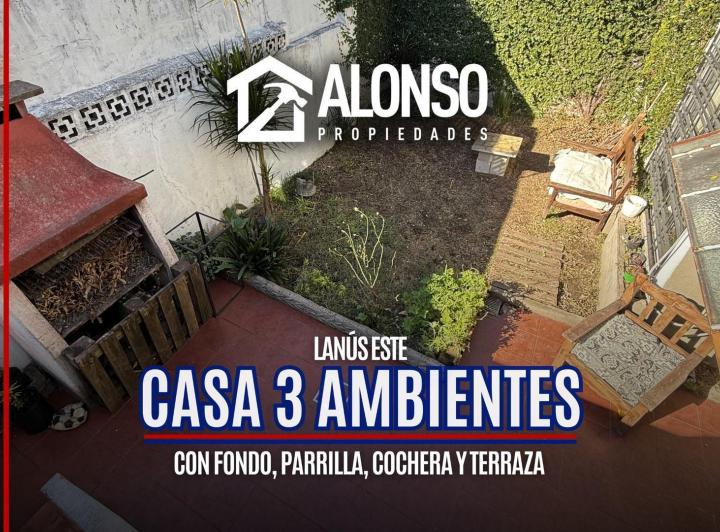 Casa 3 Ambientes con fondo y terraza en Venta en Lanús