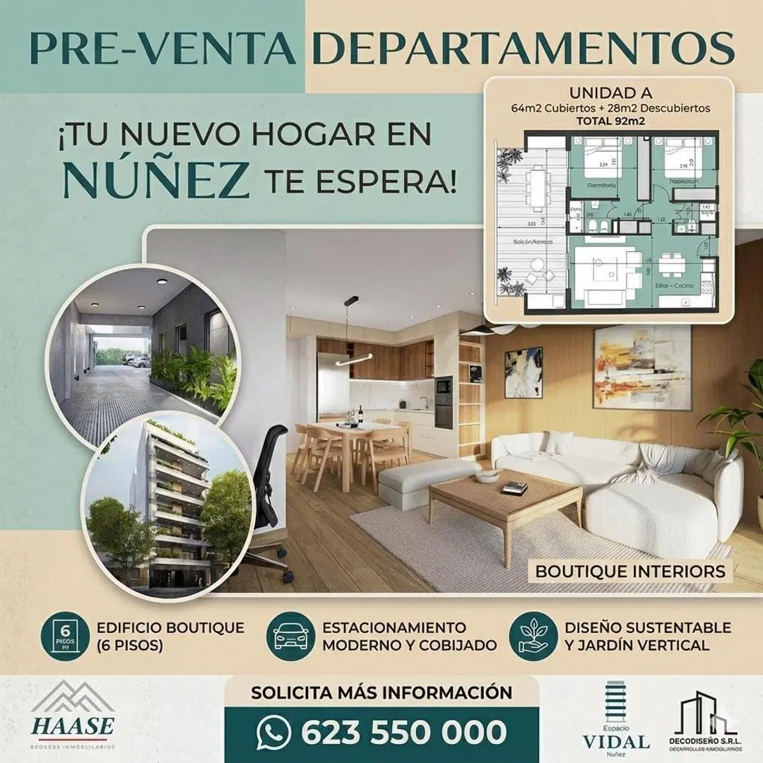 Venta depart en duplex 6 y 7mo piso de pozo ctfre Nuñez 3