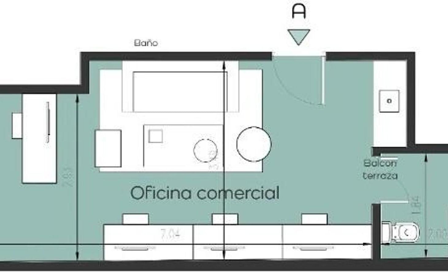 Foto de Venta oficina o estudio en Planta Baja 32 m2 de Pozo Nuñez, imagen 3