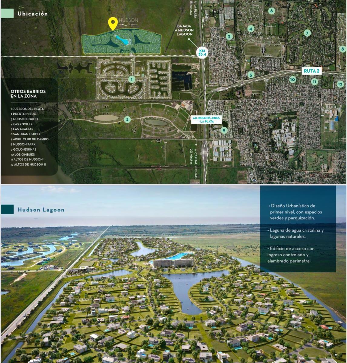 Hudson Lagoon+Lote 780mts+excelente ubicación+Hudson