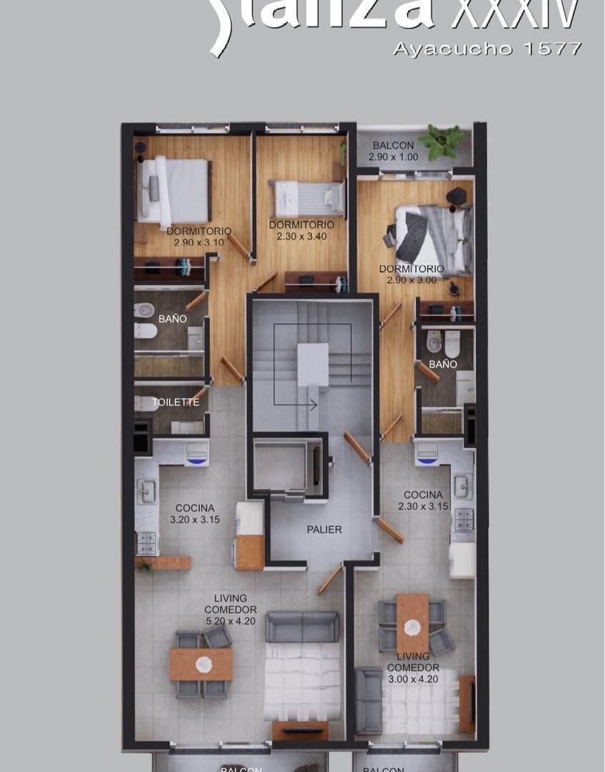 Foto de Venta Departamento 2 Dormitorios en barrio Martin, imagen 4