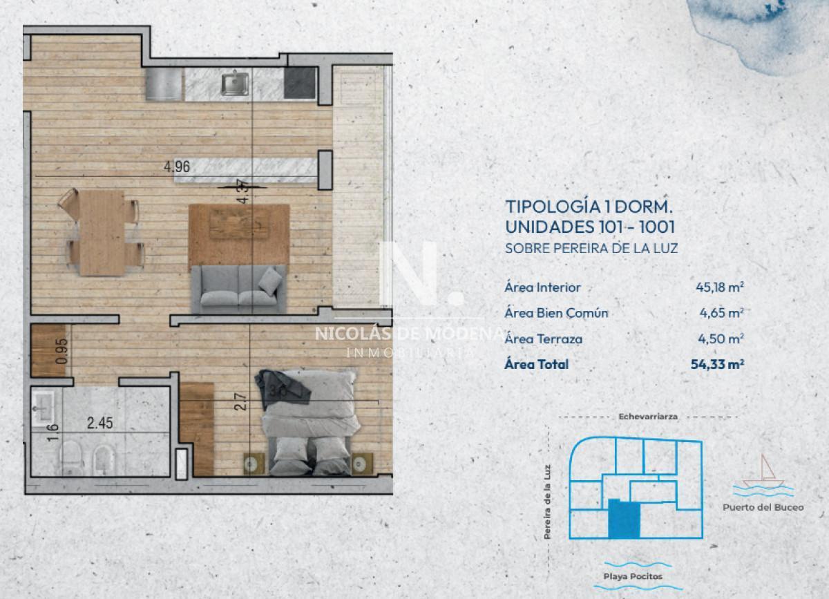 Foto de Venta Apartamento En Construccion de 1 Dormitorio en Pocitos,Montevideo!, imagen 3