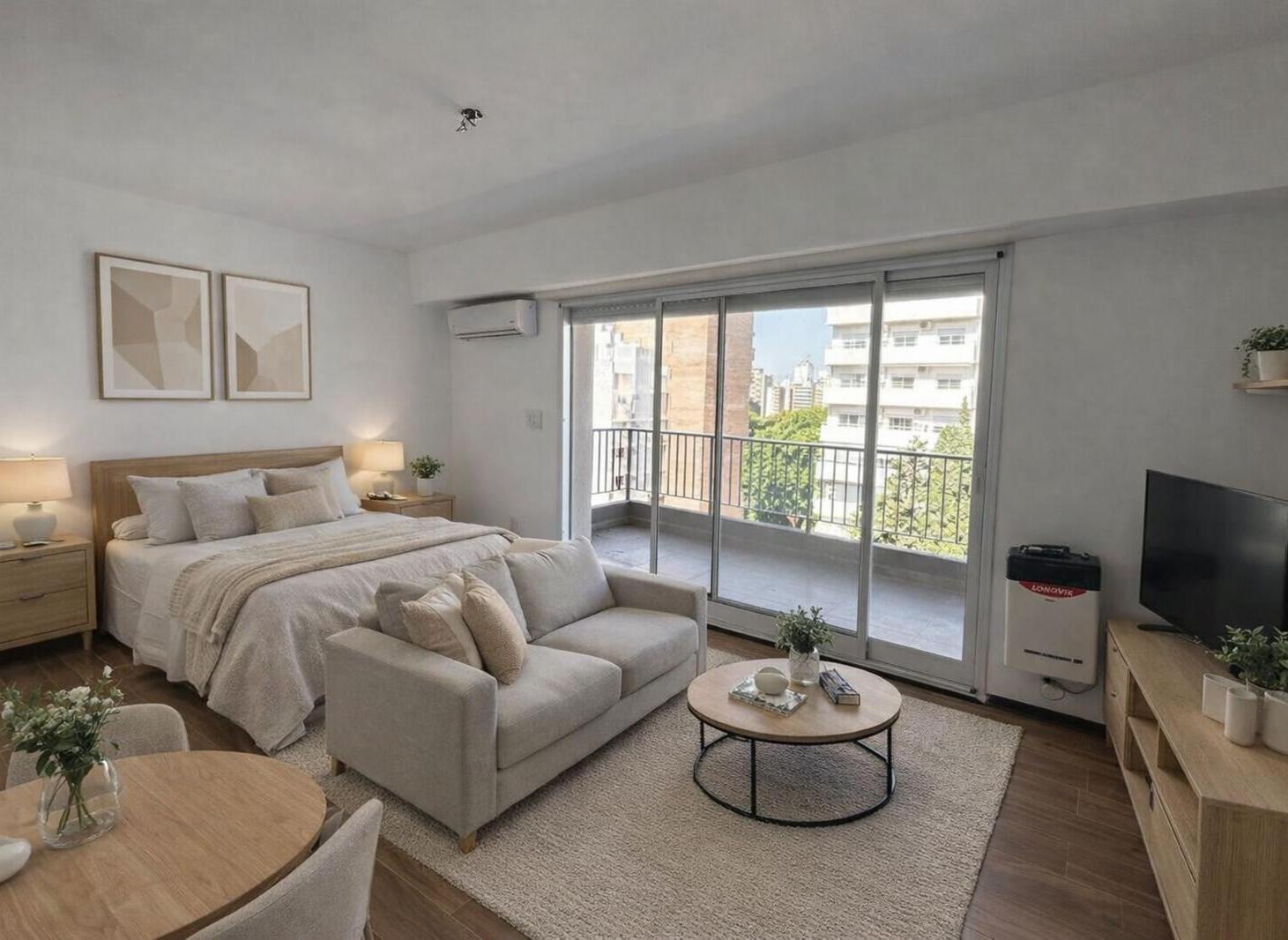 Venta departamento monoambiente con balcón barrio Echesortu, Rosario