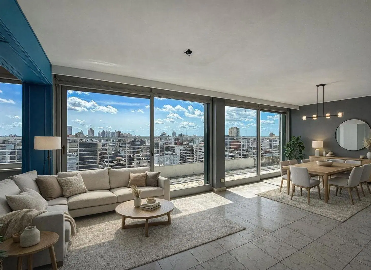 Venta departamento de 5 dormitorios con balcón corrido y cochera zona Centro, Rosario 2