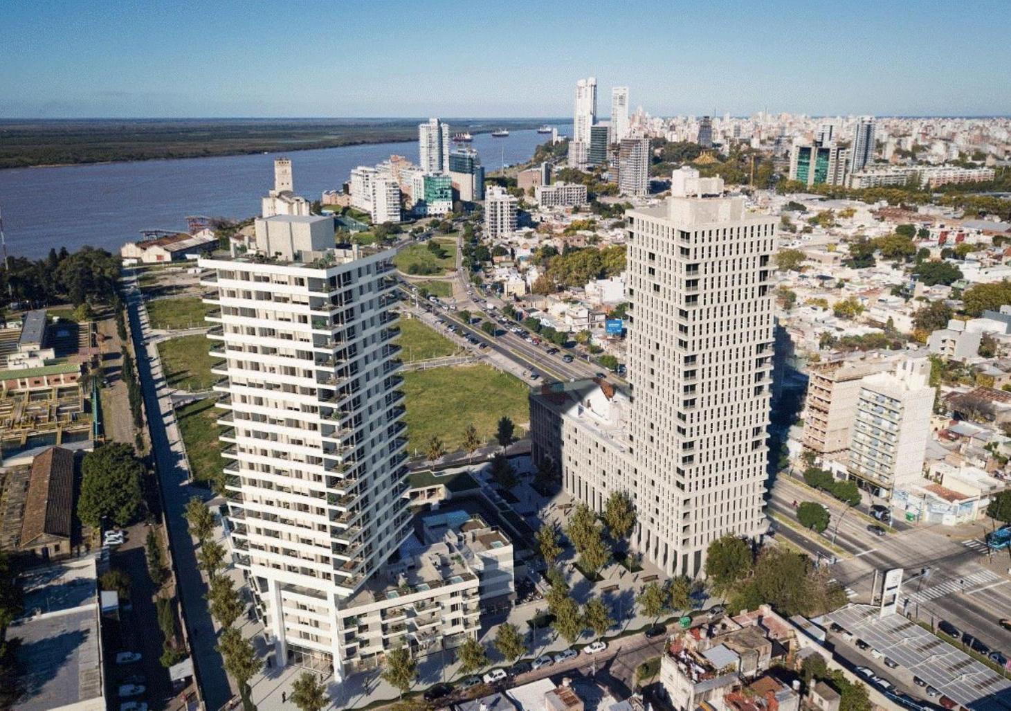 Venta departamento de 2 dormitorios con balcón y amenities en Puerto Norte, Rosario