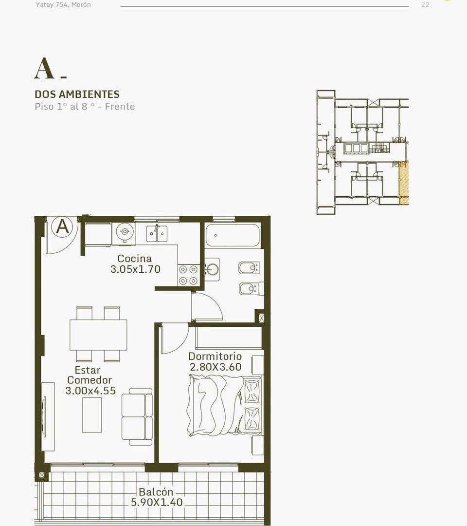 Foto de VENTA DEPTO 2 AMB MORÓN CENTRO 50M2 CON BALCÓN, imagen 5