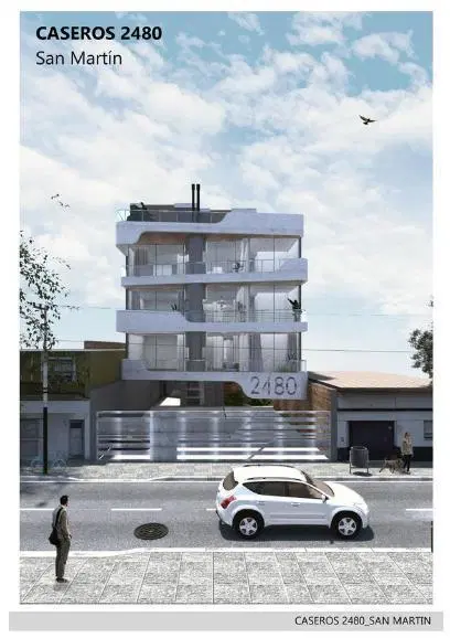 Departamento en  venta  PB de 2 ambientes al Contrafrente con   Patio - San martin centro 4