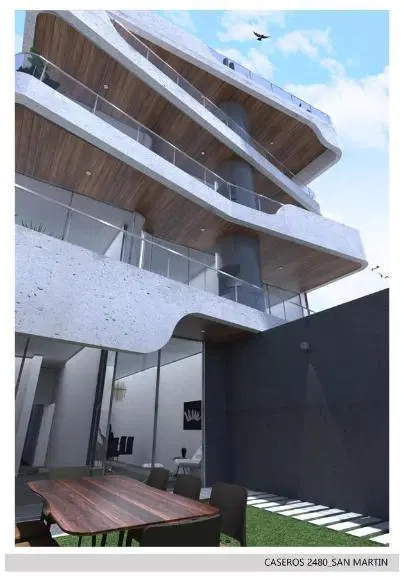 Departamento en  venta  PB de 2 ambientes al Contrafrente con   Patio - San martin centro 5