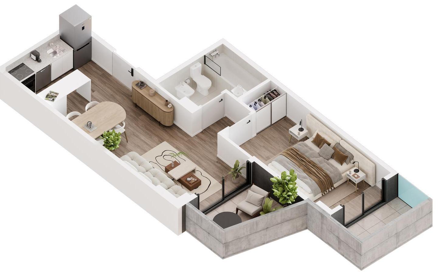 Foto de Venta Departamento Monoambiente al frente con balcon - Recoleta, imagen 4