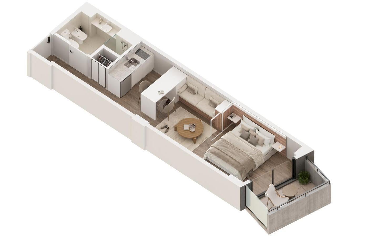 Foto de Venta Departamento Monoambiente al frente con balcon - Recoleta, imagen 5