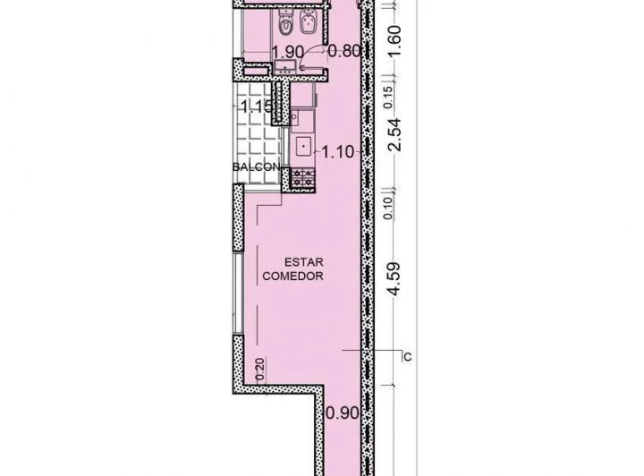 VENTA - Departamento 1 dormitorio con balcón al contrafrente - Zona Centro, Rosario.