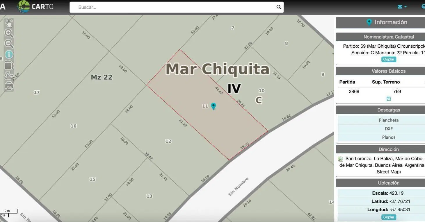Terreno en La Baliza de 769 m2 2