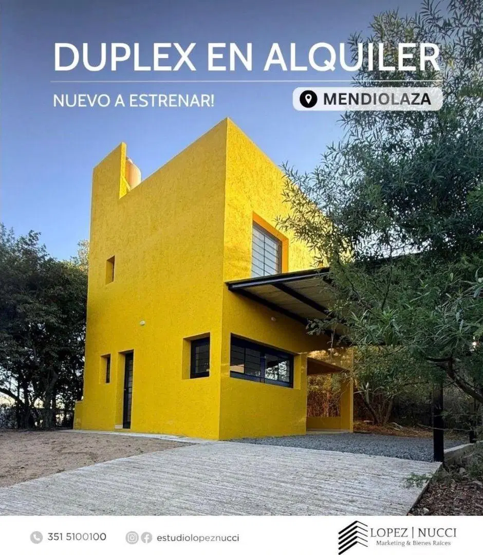 ALQUILER DUPLEX MENDIOLAZA CENTRO 2 DORMITORIOS 4