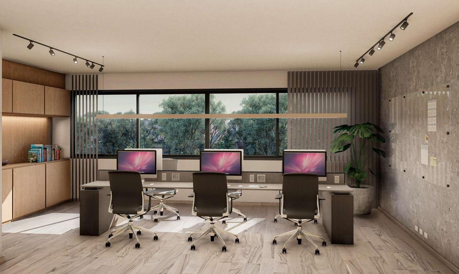 Foto de Oficinas en alquiler con locales gastronómicos abajo - Claros del Bosque, imagen 2