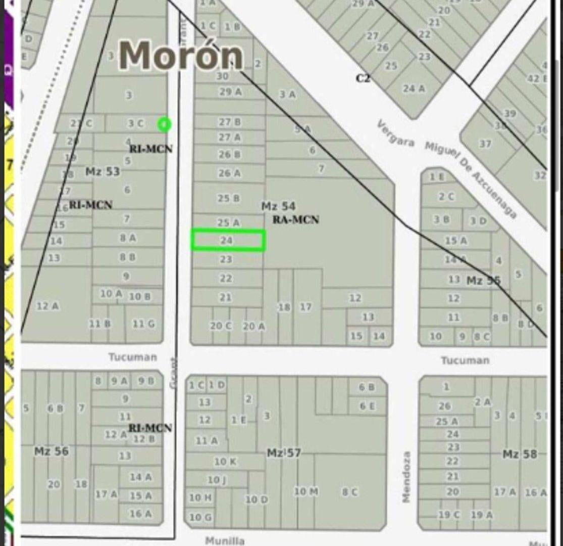 Foto de LOTE VENTA MORÓN SUPERFICIE TERRENO 465 M2, imagen 2