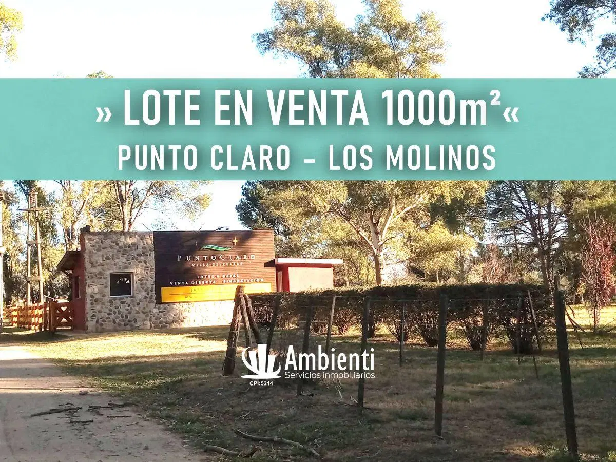 PUNTO CLARO - HERMOSO LOTE CON ESCRITURA! 1
