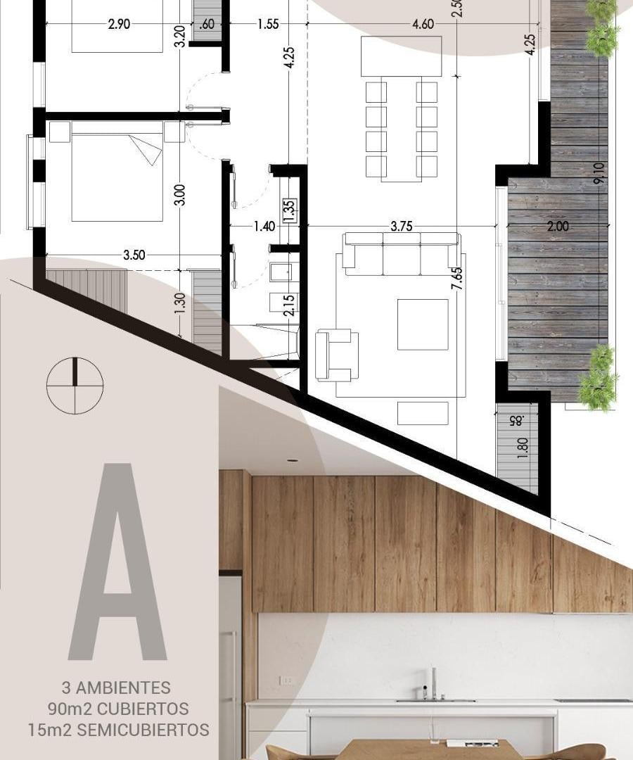 Foto de Departamento 2 dormitorios en POZO en venta en La Plata, imagen 1