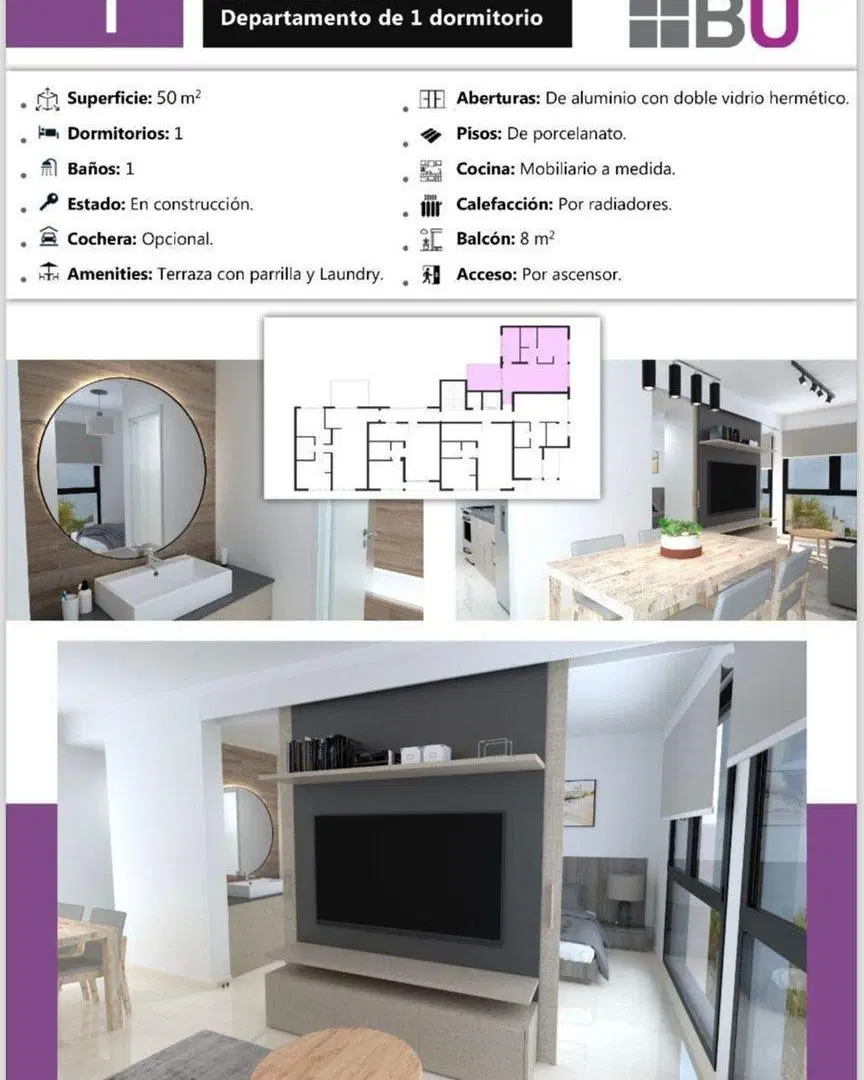 VENTA DPTO 1 DORMITORIO GUEMES 958, A ESTRENAR 8