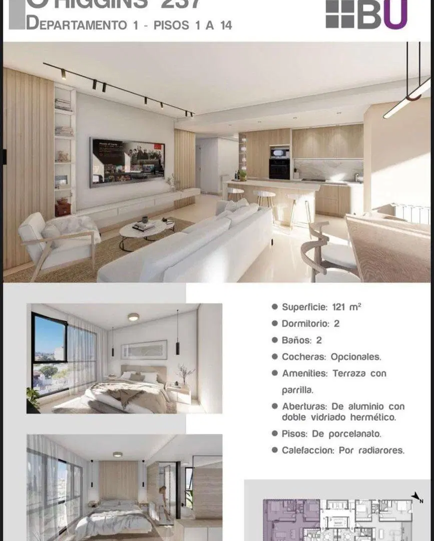 VENTA CON FINANCIACION OHIGGINS 237, 1 DORMITORIO 3