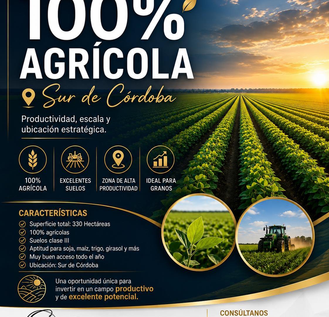 Foto de Campo agrícola en venta 330 hectáreas en el sur de Córdoba, imagen 1