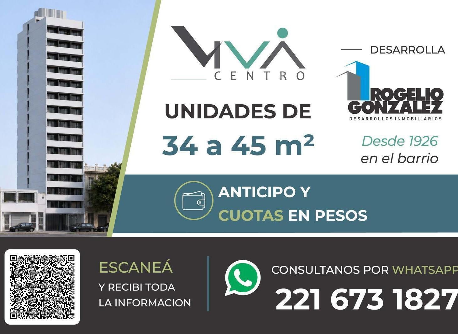 Foto de Departamento Monoambiente con Balcon al Frente Centrico sobra Avenida 7, imagen 2