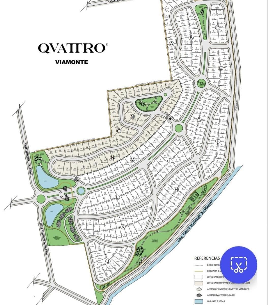 Lote en Barrio privado Qvattro Viamonte