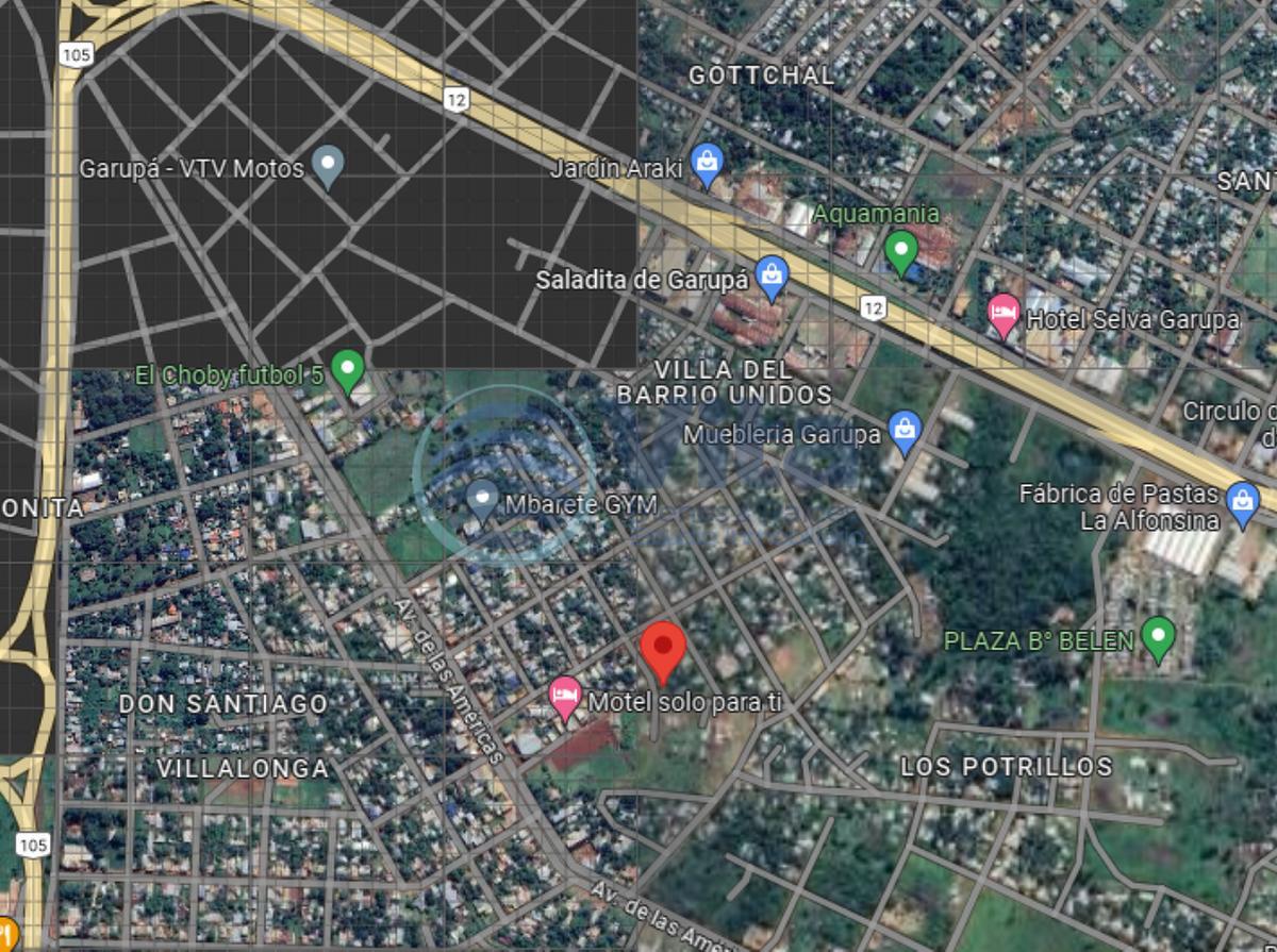 TERRENO EN VENTA GARUPA / MISIONES  Z /AV. LAS AMERICAS Y C. GOTTSCHALK