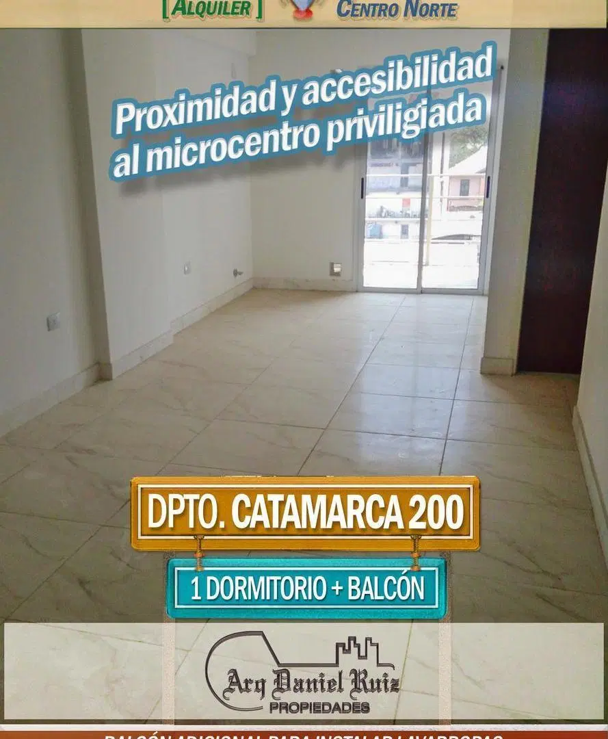 Departamento 1 dormitorio con balcón en Catamarca 200 1